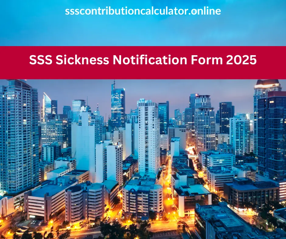 SSS Sickness Notification Form 2025